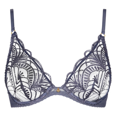 Aubade Vibes Triangle Bra in Denim 2BF12-Anna Bella Fine Lingerie-Denim-32-F
