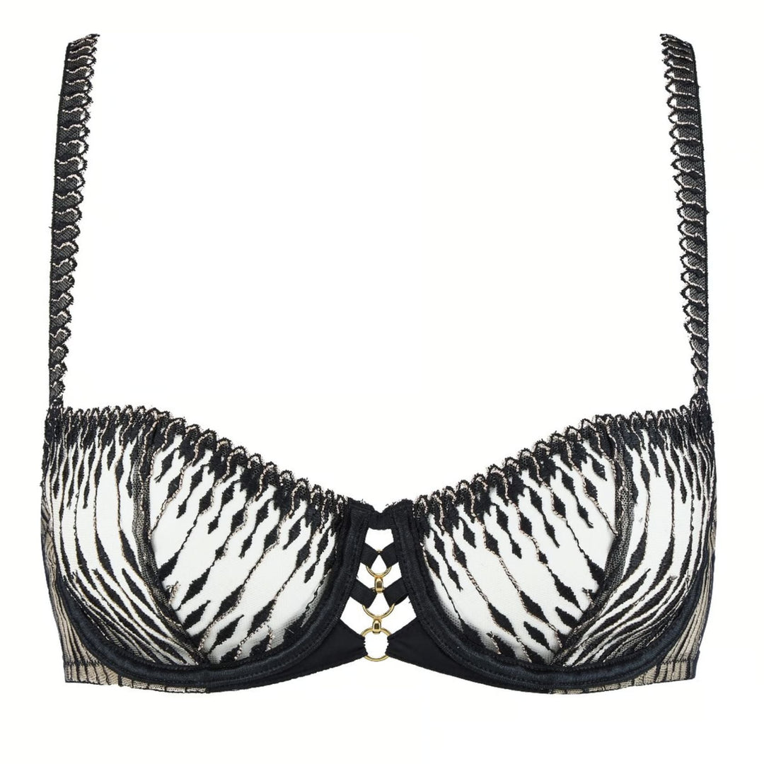 Aubade Voodoo Kiss Half Cup Bra in Black 3DF14-Bras-Aubade Paris-Black-30-D-Anna Bella Fine Lingerie, Reveal Your Most Gorgeous Self!