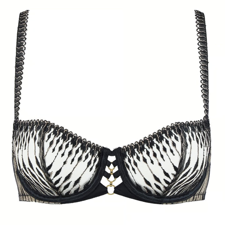 Aubade Voodoo Kiss Half Cup Bra in Black 3DF14-Bras-Aubade Paris-Black-30-D-Anna Bella Fine Lingerie, Reveal Your Most Gorgeous Self!