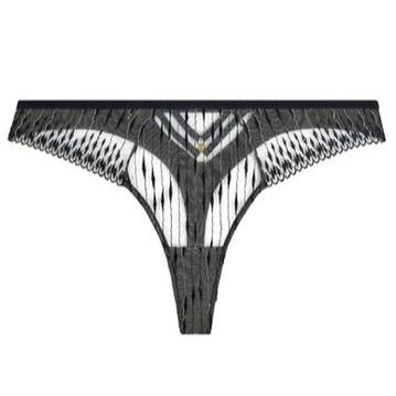 Aubade Voodoo Kiss Tanga in Black 3D26-Anna Bella Fine Lingerie-Black-XSmall-