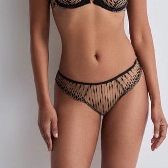 Aubade Voodoo Kiss Tanga in Black 3D26-Panties-Aubade Paris-Black-XSmall-Anna Bella Fine Lingerie, Reveal Your Most Gorgeous Self!