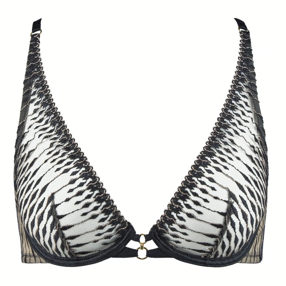 Aubade Voodoo Kiss Triangle Bra in Black 3DN12-Bras-Aubade Paris-Black-32-D-Anna Bella Fine Lingerie, Reveal Your Most Gorgeous Self!