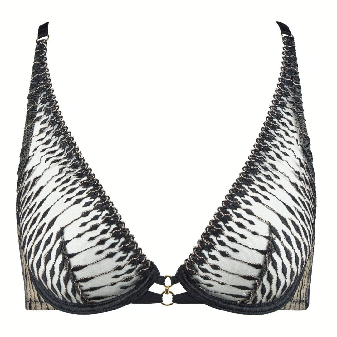 Aubade Voodoo Kiss Triangle Bra in Black 3DN12-Bras-Aubade Paris-Black-32-D-Anna Bella Fine Lingerie, Reveal Your Most Gorgeous Self!
