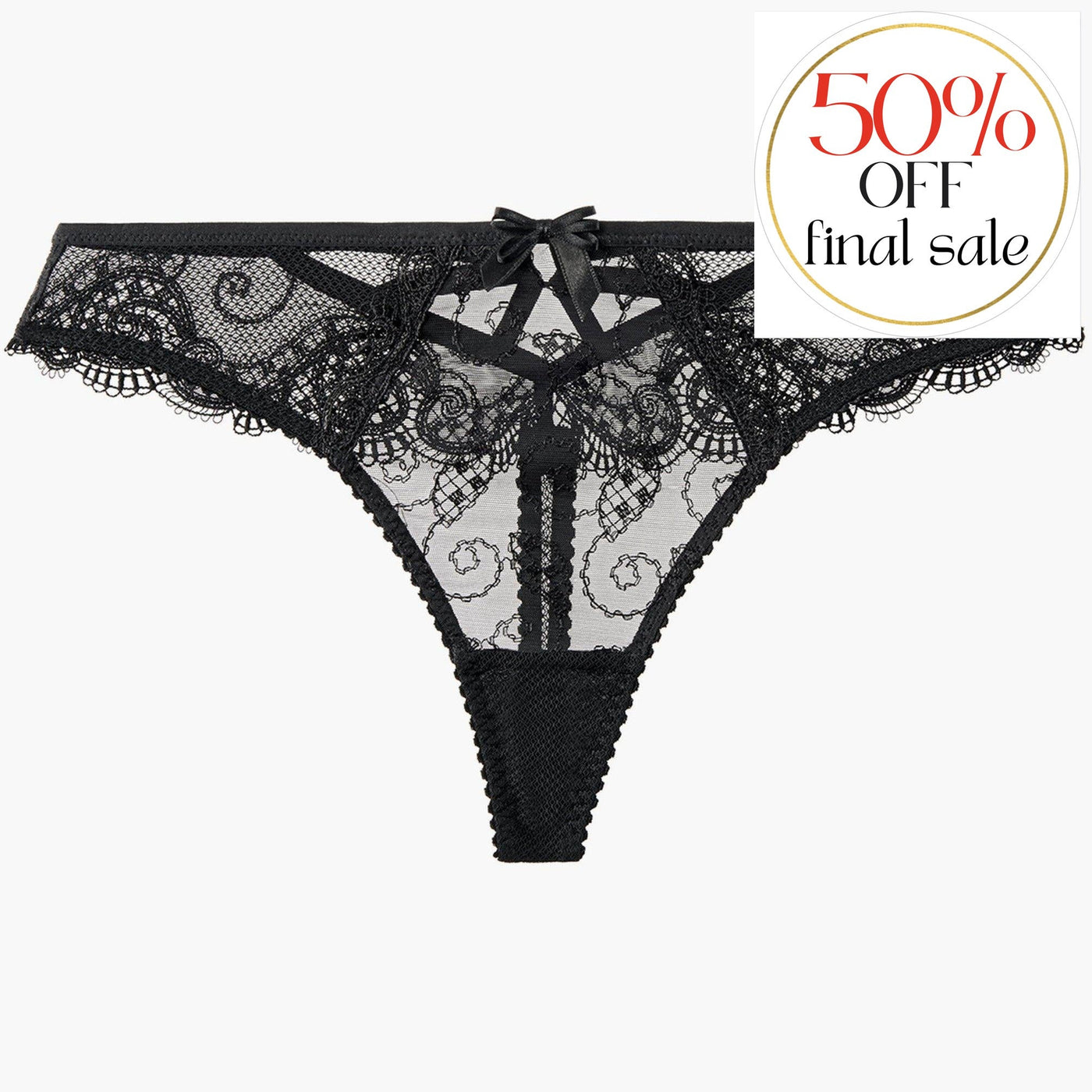 Aubade a La Folie Tanga QI26-6-Panties-Aubade Paris-Kohl-XSmall-Anna Bella Fine Lingerie, Reveal Your Most Gorgeous Self!