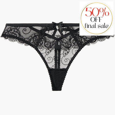 Aubade a La Folie Tanga QI26-6-Panties-Aubade Paris-Kohl-XSmall-Anna Bella Fine Lingerie, Reveal Your Most Gorgeous Self!
