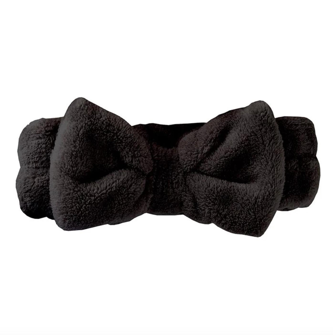 Bella Bow Headband in Black HB-BB-Bath &amp; Beauty-Bella Sleep &amp; Spa-Anna Bella Fine Lingerie, Reveal Your Most Gorgeous Self!