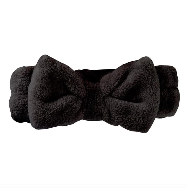 Bella Bow Headband in Black HB-BB-Bath &amp; Beauty-Bella Sleep &amp; Spa-Anna Bella Fine Lingerie, Reveal Your Most Gorgeous Self!