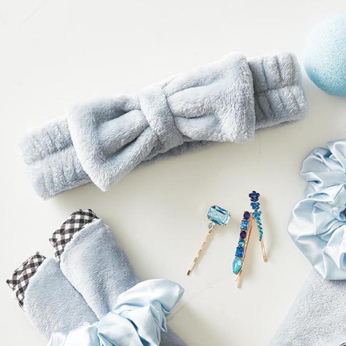 Bella Bow Hedband n Coastal Blue P2404-Anna Bella Fine Lingerie-