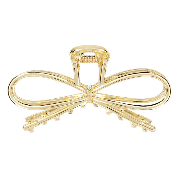 Bella Gold Bow Claw Clip R5456-Bath &amp; Beauty-Bella Sleep &amp; Spa-Anna Bella Fine Lingerie, Reveal Your Most Gorgeous Self!