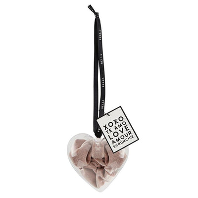 Bella Heart Ornament Scrunchi in Blush P7112-Anna Bella Fine Lingerie-