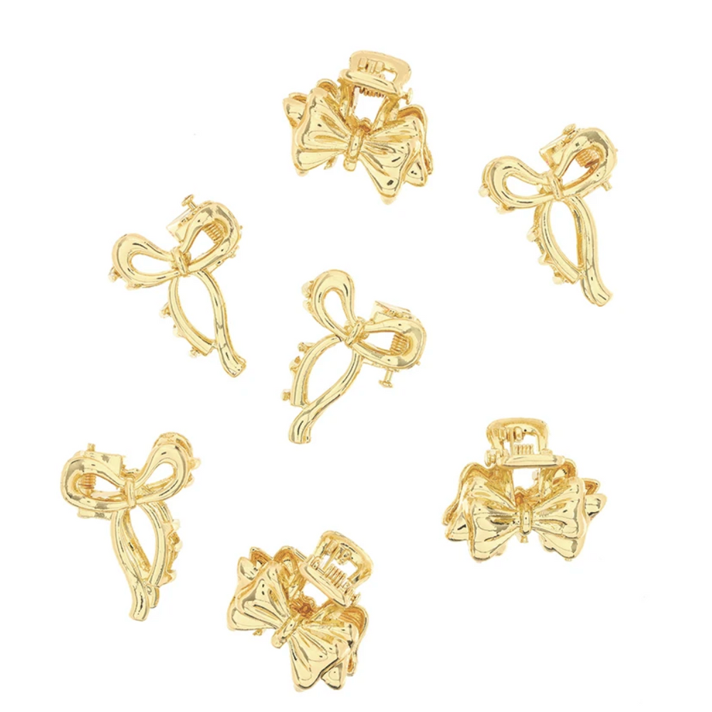 Bella Mini Claw Clips - Bows (Set of 7)-Bath & Beauty-Bella Sleep & Spa-Anna Bella Fine Lingerie, Reveal Your Most Gorgeous Self!