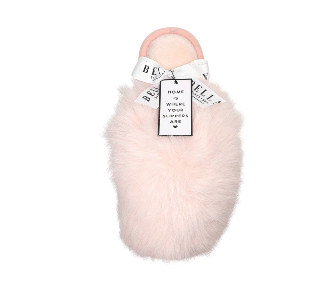 Bella Snowball Plush Slippers in Pink T6127-Socks &amp; Slippers-Bella Sleep &amp; Spa-Pink-Small-Anna Bella Fine Lingerie, Reveal Your Most Gorgeous Self!