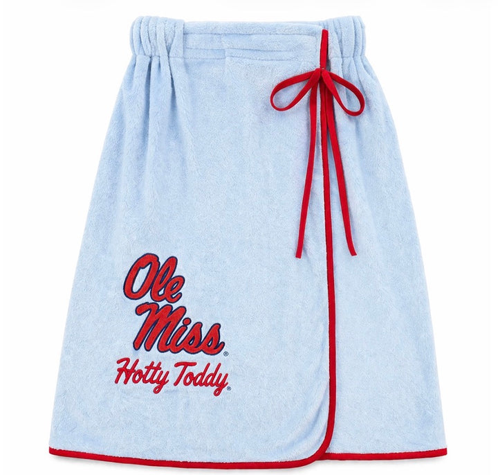 Bella Spa Wrap Droopy Bow in Blue and Red T1997-Bath &amp; Beauty-Bella Sleep &amp; Spa-Anna Bella Fine Lingerie, Reveal Your Most Gorgeous Self!