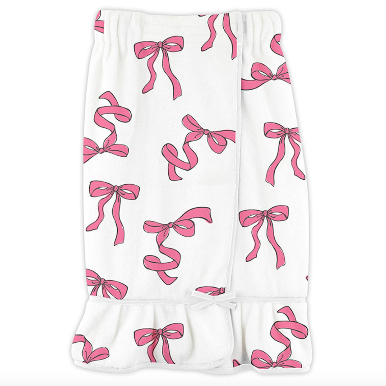 Bella Spa Wrap with Pink Bows R0791-Anna Bella Fine Lingerie-