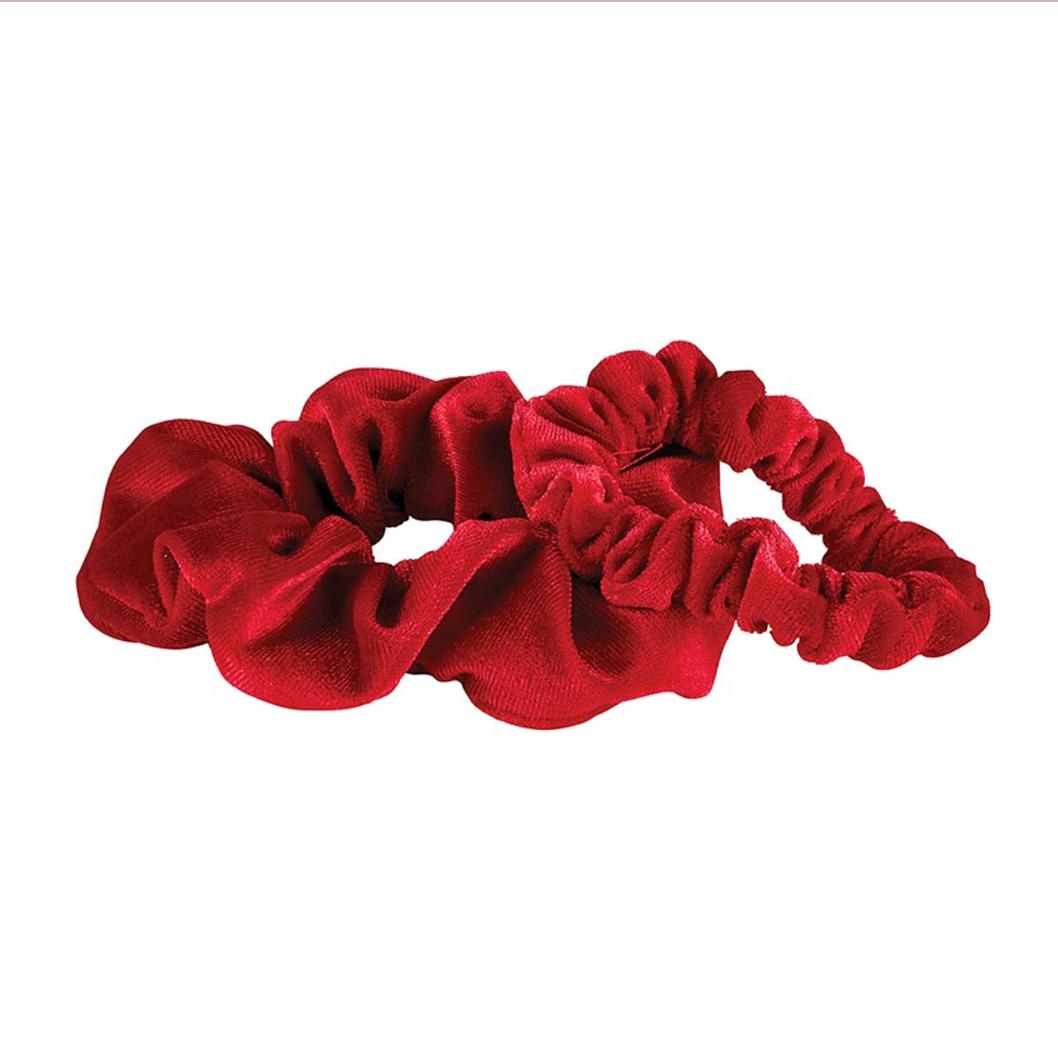 Bella Velvet Present Ornament Scrunchi in Red P6902-Anna Bella Fine Lingerie-