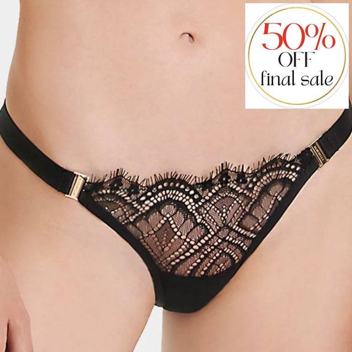 Bluebella Alessia Thong in Black 41868-Panties-Bluebella-Black-XSmall-Anna Bella Fine Lingerie, Reveal Your Most Gorgeous Self!