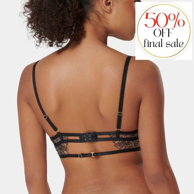 Bluebella Althea Wired Bustier in Black 42263-Bras-Bluebella-Black/Sheer-34-A-Anna Bella Fine Lingerie, Reveal Your Most Gorgeous Self!