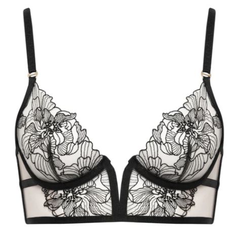 Bluebella Althea Wired Bustier in Black 42263-Bras-Bluebella-Black/Sheer-34-A-Anna Bella Fine Lingerie, Reveal Your Most Gorgeous Self!