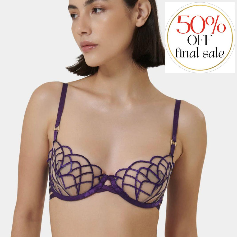Bluebella Beatrix Wired Bra in Acai Purple 42404bl-Bras-Bluebella-Acai Purple-32-B-Anna Bella Fine Lingerie, Reveal Your Most Gorgeous Self!