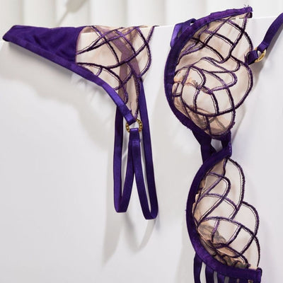 Bluebella Beatrix Wired Bra in Acai Purple 42404bl-Bras-Bluebella-Acai Purple-32-B-Anna Bella Fine Lingerie, Reveal Your Most Gorgeous Self!