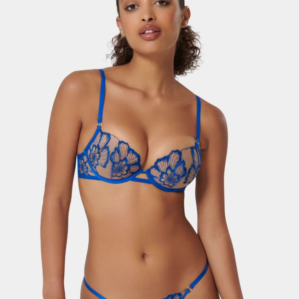 Bluebella Catalina Thong in Egyptian Blue 42212-Anna Bella Fine Lingerie-Egyptian Blue-XSmall-