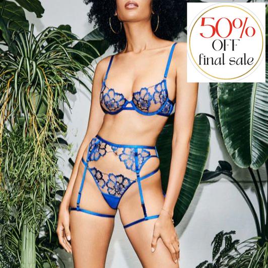 Bluebella Catalina Wired Bra in Egyptian Blue 42210-Bras-Bluebella-Egyptian Blue-32-B-Anna Bella Fine Lingerie, Reveal Your Most Gorgeous Self!