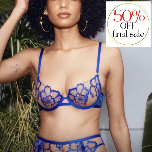 Bluebella Catalina Wired Bra in Egyptian Blue 42210-Bras-Bluebella-Egyptian Blue-32-B-Anna Bella Fine Lingerie, Reveal Your Most Gorgeous Self!