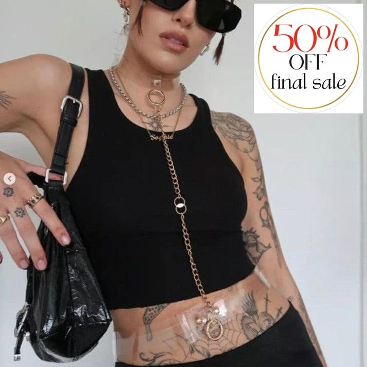 Bluebella Daniela Harness 41561-Seductive Accessories-Bluebella-Clear-Small-Anna Bella Fine Lingerie, Reveal Your Most Gorgeous Self!