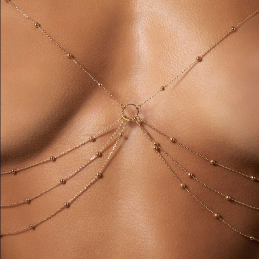 Bluebella Frida Open Gold Bra 42443-Seductive Accessories-Bluebella-Gold-XSmall/Small-Anna Bella Fine Lingerie, Reveal Your Most Gorgeous Self!