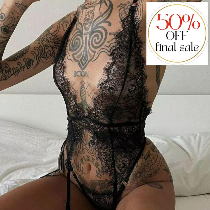 Bluebella Grace Soft Basque in Black 41705-Seduction-Bluebella-Black-XSmall-Anna Bella Fine Lingerie, Reveal Your Most Gorgeous Self!