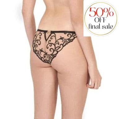 Bluebella Harriet Brief 42105-Panties-Bluebella-Black / Sheer-2XSmall-Anna Bella Fine Lingerie, Reveal Your Most Gorgeous Self!