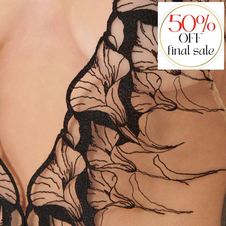 Bluebella Kaimia Soft Body 42373-Bodysuit-Bluebella-Black/Nude-XSmall-Anna Bella Fine Lingerie, Reveal Your Most Gorgeous Self!