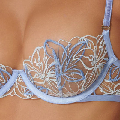 Bluebella Lilly Wired Bra 42214-Bras-Bluebella-Hydrangea Blue-32-A-Anna Bella Fine Lingerie, Reveal Your Most Gorgeous Self!