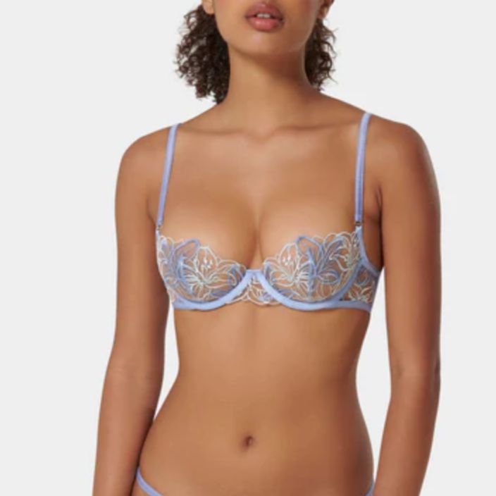 Bluebella Lilly Wired Bra 42214-Bras-Bluebella-Hydrangea Blue-32-A-Anna Bella Fine Lingerie, Reveal Your Most Gorgeous Self!
