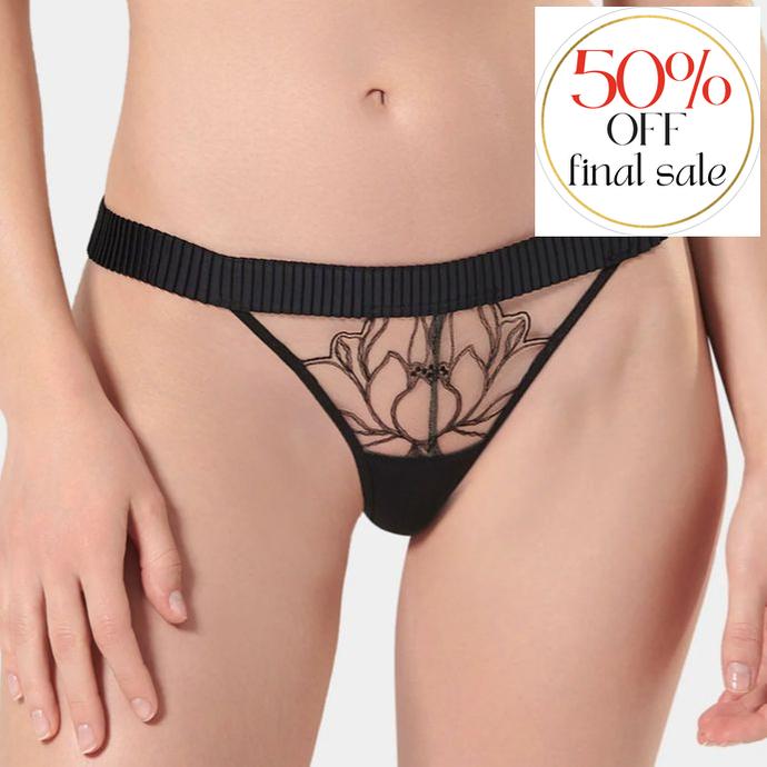 Bluebella Maia Brief 41958-Panties-Bluebella-Black/Sheer-XSmall-Anna Bella Fine Lingerie, Reveal Your Most Gorgeous Self!