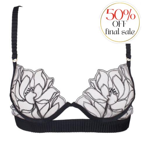 Bluebella Maia Wired Bra 41957-Bras-Bluebella-Black/Sheer-32-A-Anna Bella Fine Lingerie, Reveal Your Most Gorgeous Self!