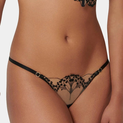 Bluebella Marisa Brief 42188-Anna Bella Fine Lingerie-Black / Sheer-2XSmall-