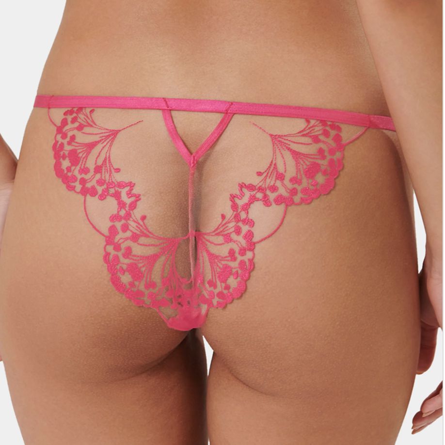 Bluebella Marisa Brief 42384 in Fuchsia Pink-Anna Bella Fine Lingerie-Black / Sheer-XSmall-