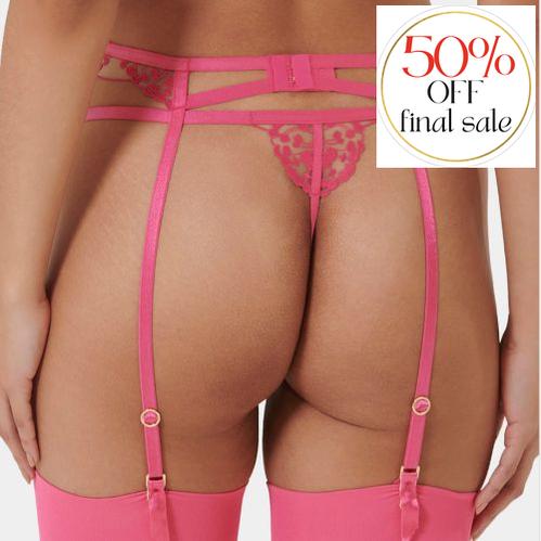 Bluebella Marisa Suspender 42386 in Fuchsia Pink-Garter Belt-Bluebella-Fuchsia Pink-XSmall-Anna Bella Fine Lingerie, Reveal Your Most Gorgeous Self!