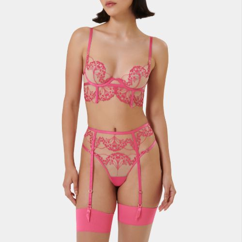 Bluebella Marisa Suspender 42386 in Fuchsia Pink-Garter Belt-Bluebella-Fuchsia Pink-XSmall-Anna Bella Fine Lingerie, Reveal Your Most Gorgeous Self!