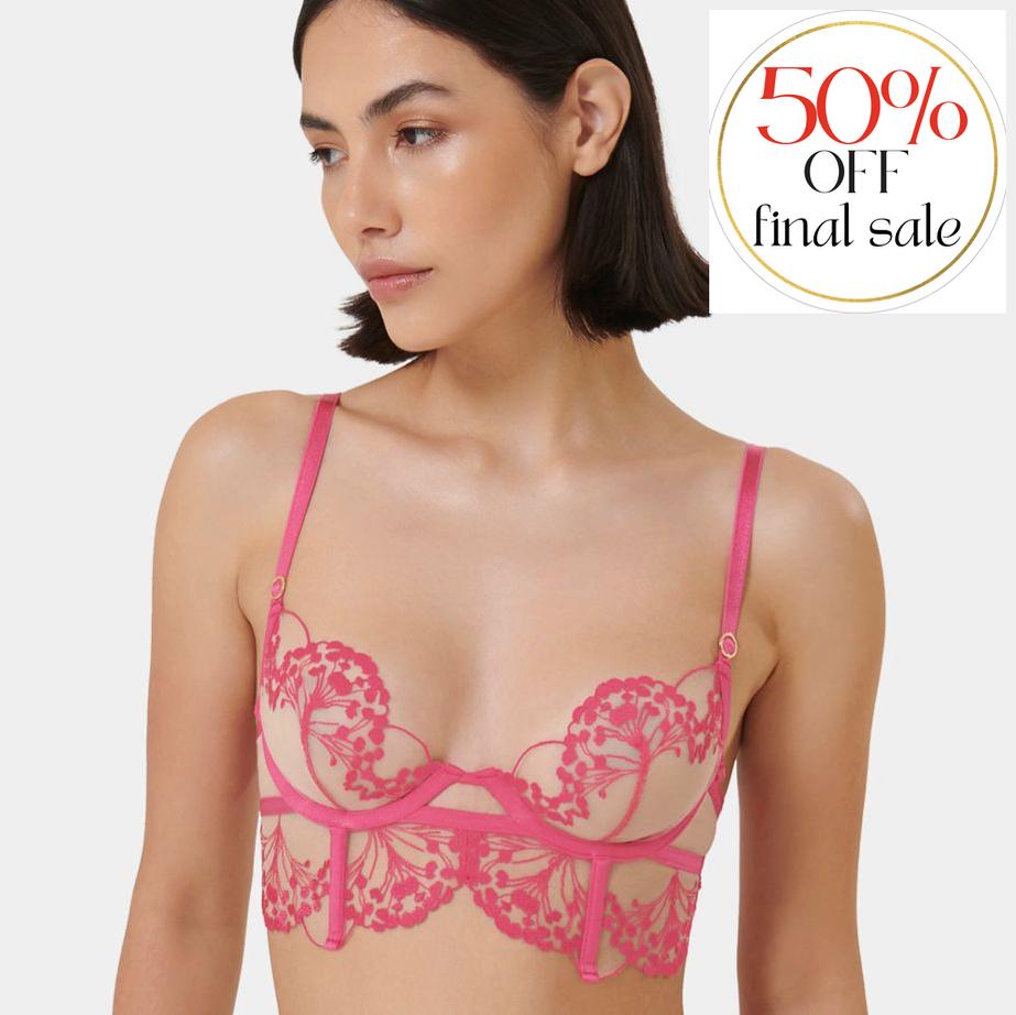 Bluebella Marisa Wired Bra 42383 in Fuchsia Pink-Bras-Bluebella-Fuchsia-34-A-Anna Bella Fine Lingerie, Reveal Your Most Gorgeous Self!