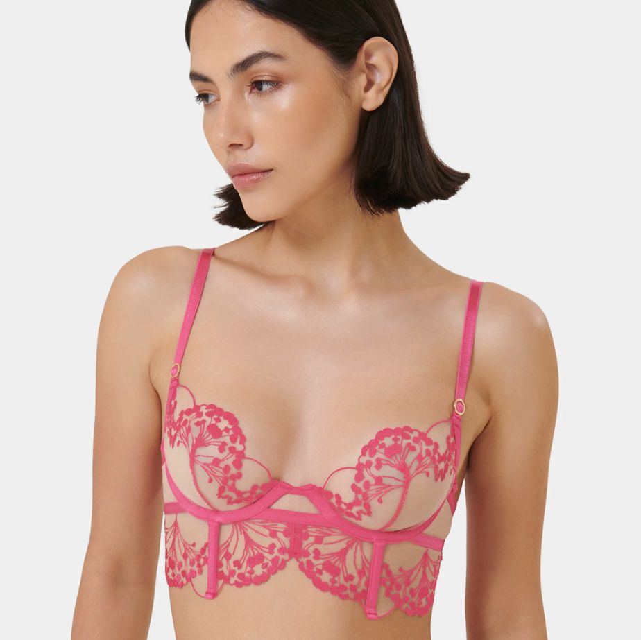 Bluebella Marisa Wired Bra 42383 in Fuchsia Pink-Bras-Bluebella-Fuchsia-34-A-Anna Bella Fine Lingerie, Reveal Your Most Gorgeous Self!