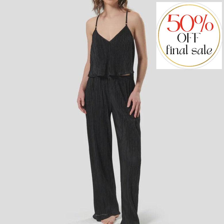 Bluebella Neeson Cami and Trouser Set Black 41962-Loungewear-Bluebella-Black-XSmall-Anna Bella Fine Lingerie, Reveal Your Most Gorgeous Self!