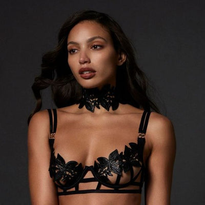 Bluebella Ophelia Choker in Black 41778-Seductive Accessories-Bluebella-Black-One Size-Anna Bella Fine Lingerie, Reveal Your Most Gorgeous Self!