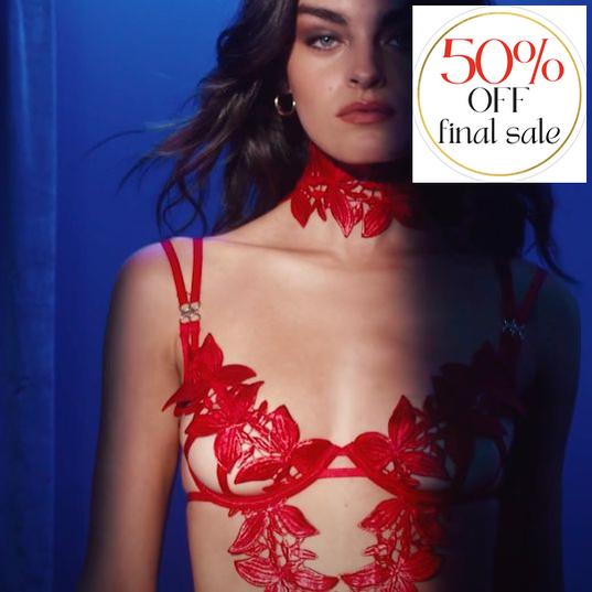 Bluebella Ophelia Wired Body in Red 42447-Bodysuit-Bluebella-Red-34-B-Anna Bella Fine Lingerie, Reveal Your Most Gorgeous Self!