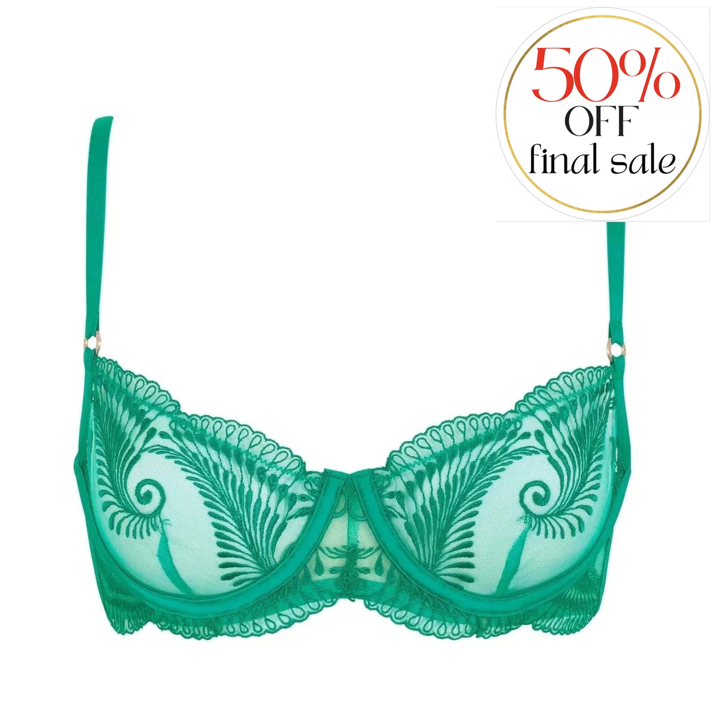 Bluebella Rafaela Bra in Columbia Green 41780-Anna Bella Fine Lingerie-Columbia Green-34-B