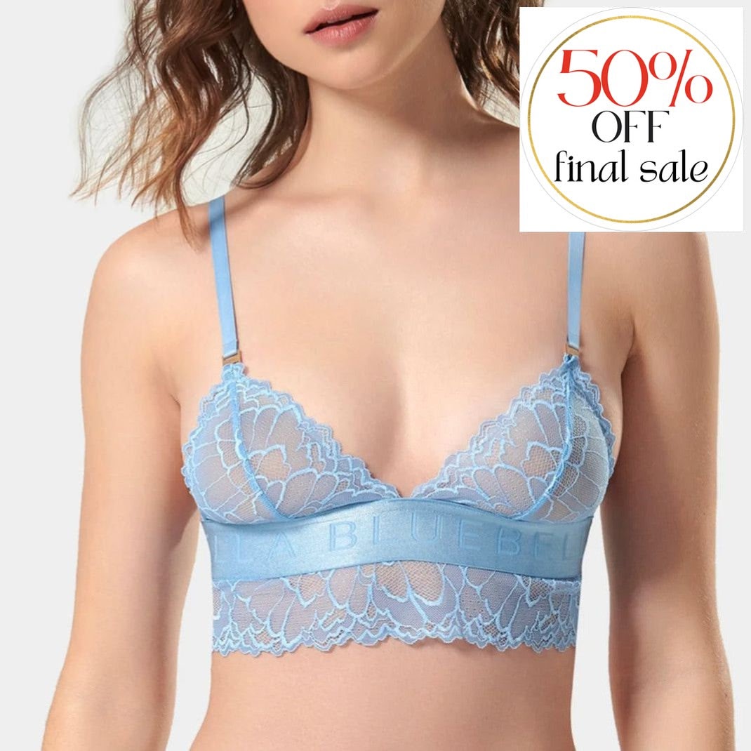 Bluebella Tori Soft Bralette in Blue Topaz 42005-Bralette-Bluebella-Blue Topaz-XSmall-Anna Bella Fine Lingerie, Reveal Your Most Gorgeous Self!