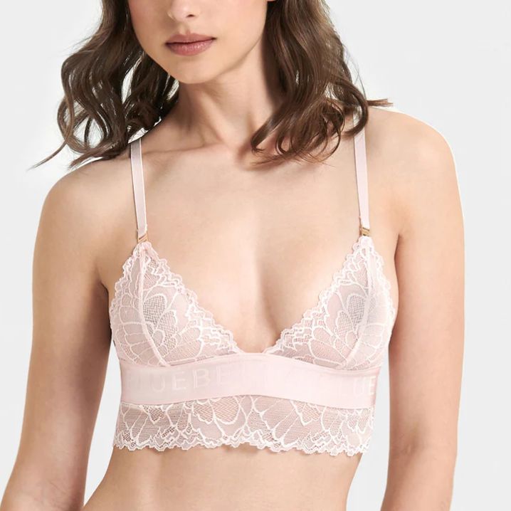 Soft lace bra - Powder pink - Ladies