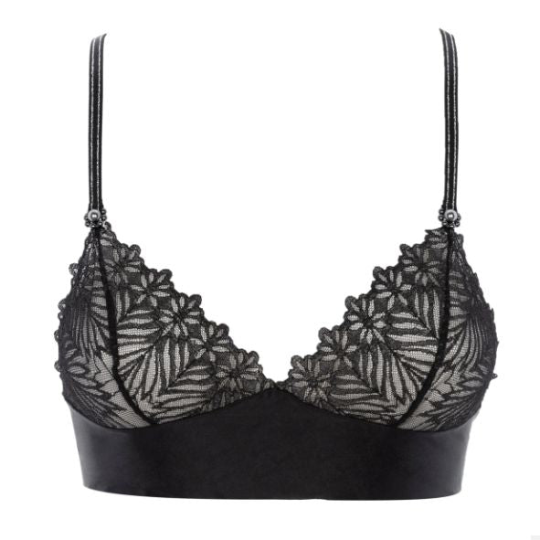 Bracli Destinos Bralette with Ebony Pearls-Anna Bella Fine Lingerie-Black-Small-