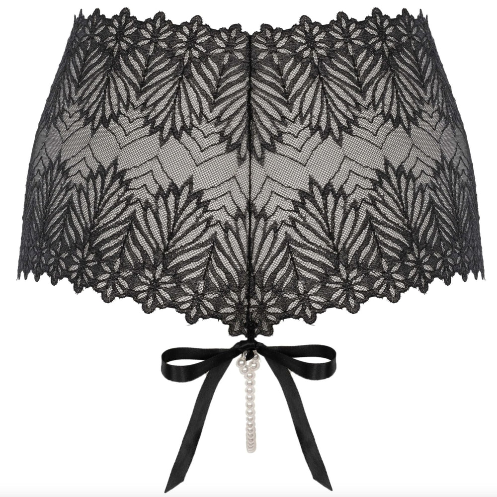 Bracli Destinos Panty with Ivory Pearls-Seduction-Bracli-Black-Small-Anna Bella Fine Lingerie, Reveal Your Most Gorgeous Self!